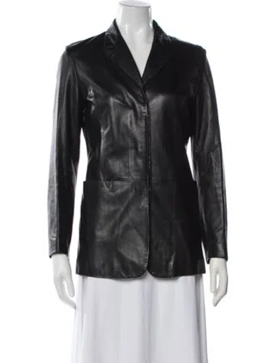 Pre-owned Bally Leather Blazer In Black