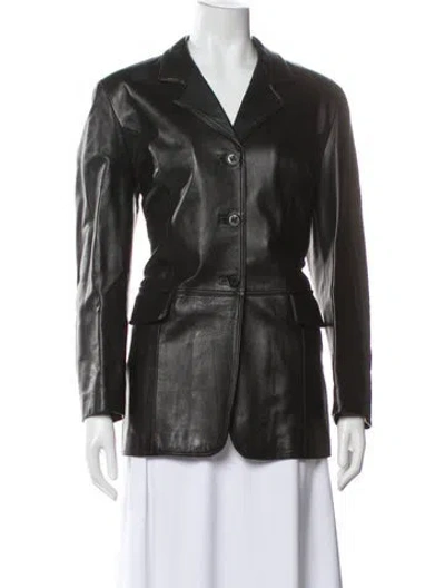 Pre-owned Bally Leather Blazer In Brown