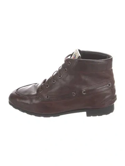 Pre-owned Bally Leather Boots In Brown