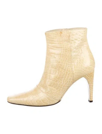 Pre-owned Bally Leather Boots In Yellow