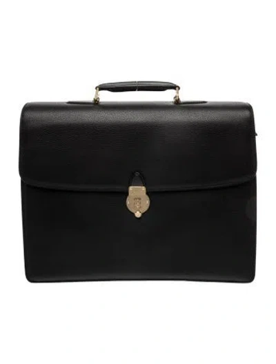 Pre-owned Bally Leather Briefcase In Black