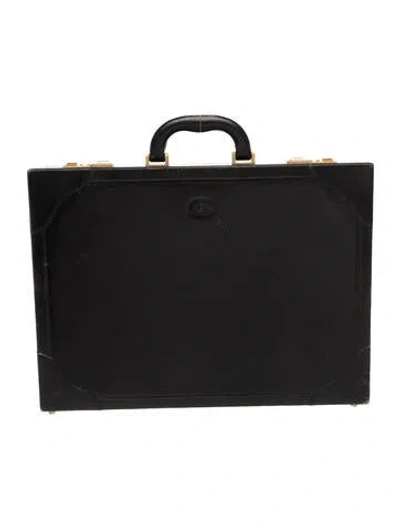 Pre-owned Bally Leather Briefcase In Black