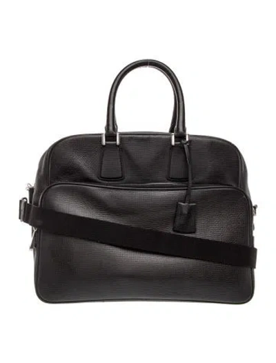 Pre-owned Bally Leather Briefcase In Black