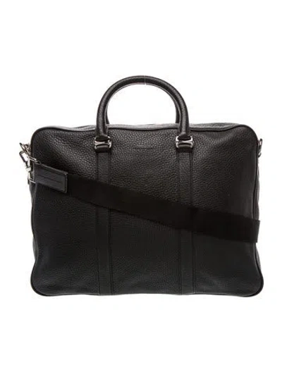 Pre-owned Bally Leather Briefcase In Black