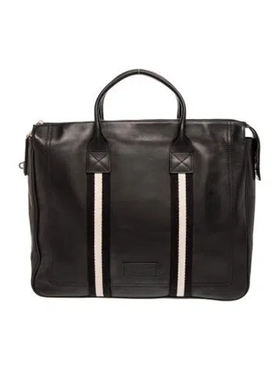 Pre-owned Bally Leather Briefcase In Black