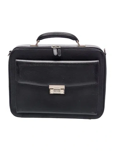 Pre-owned Bally Leather Briefcase In Black