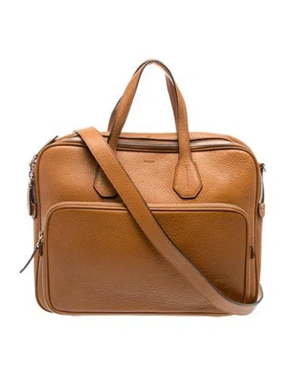Pre-owned Bally Leather Briefcase In Brown