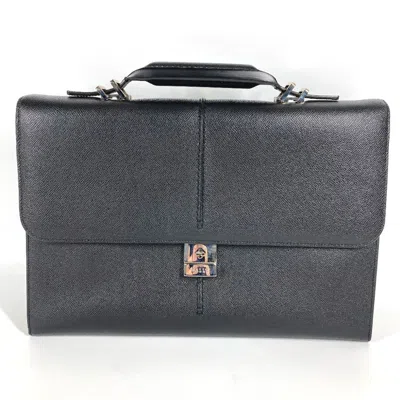 Pre-owned Bally Leather Briefcase Handbag () In Black