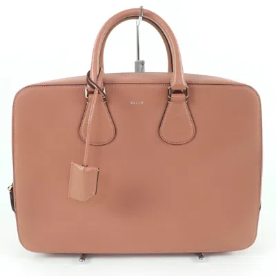 Pre-owned Bally Leather Briefcase Handbag Shoulder Bag () In Pink