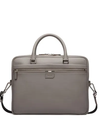 Bally Leather Briefcase In Neutral