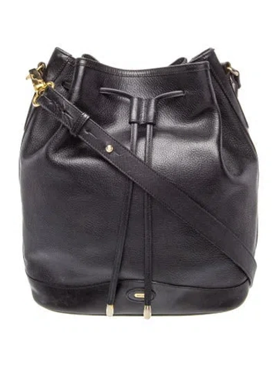 Pre-owned Bally Leather Bucket Bag In Black