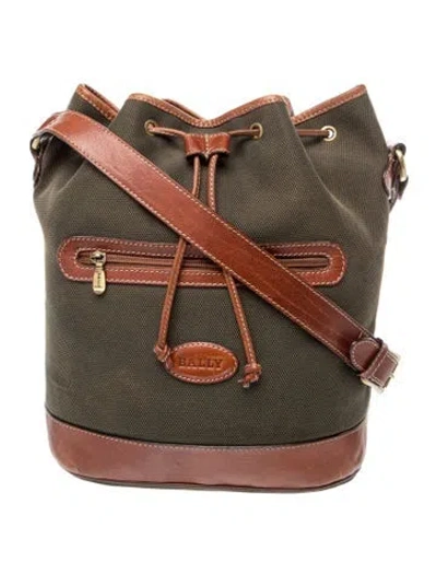 Pre-owned Bally Leather Bucket Bag In Brown
