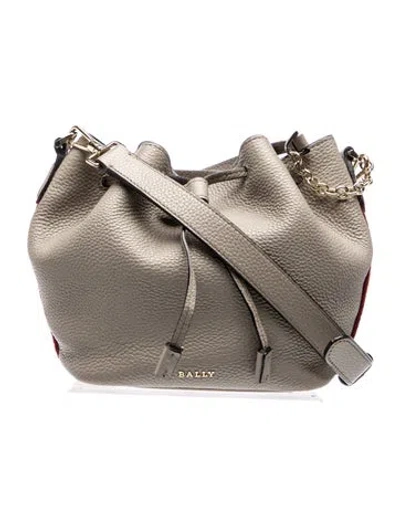 Pre-owned Bally Leather Bucket Bag In Gray