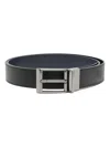 Bally Reversible Leather Belt Midnight In Black