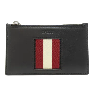 Pre-owned Bally Leather Business Card Case () In Black