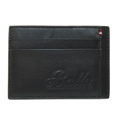 Pre-owned Bally Leather Business Card Case () In Black