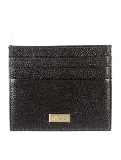 Pre-owned Bally Leather Card Holder In Black
