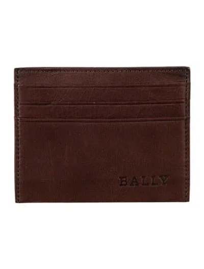 Pre-owned Bally Leather Card Holder In Brown