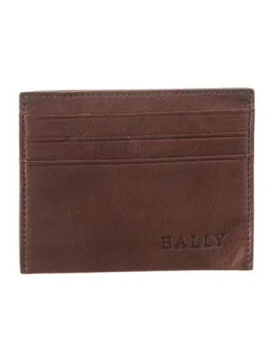Pre-owned Bally Leather Card Holder In Brown