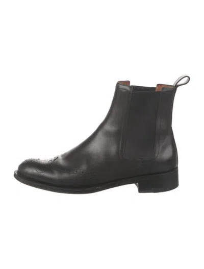 Pre-owned Bally Leather Chelsea Boots In Black