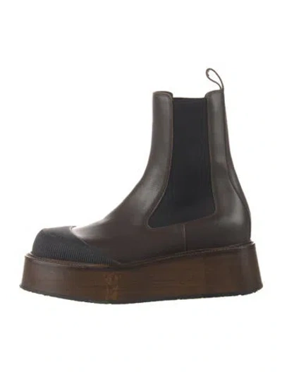 Pre-owned Bally Leather Chelsea Boots In Brown