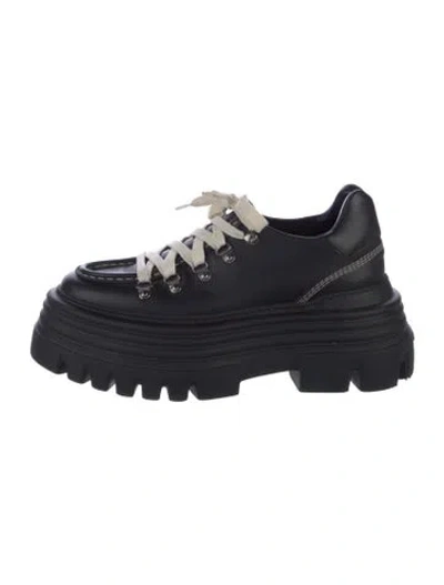Pre-owned Bally Leather Chunky Sneakers In Black
