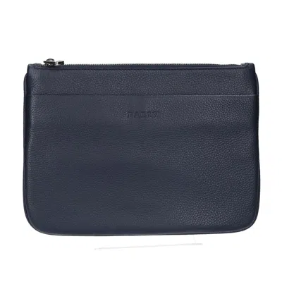 Pre-owned Bally Leather Clutch Bag () In Blue