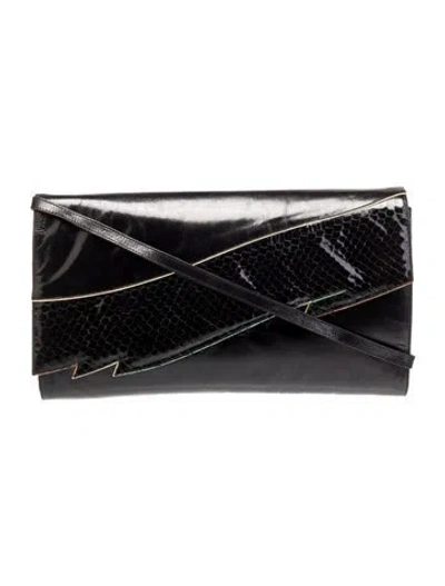 Pre-owned Bally Leather Clutch In Black