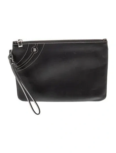 Pre-owned Bally Leather Clutch In Black