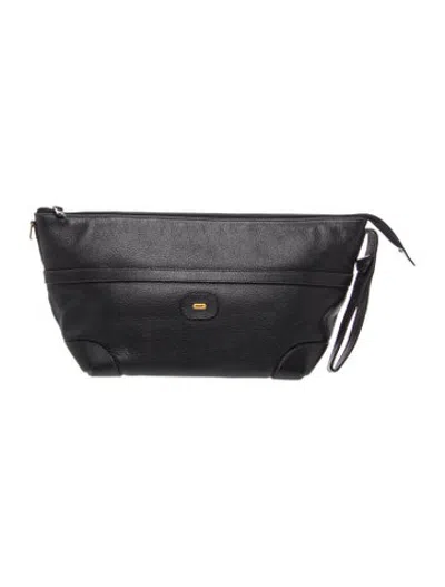 Pre-owned Bally Leather Clutch In Black