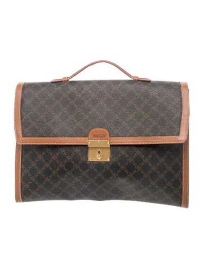 Pre-owned Bally Leather Clutch In Brown