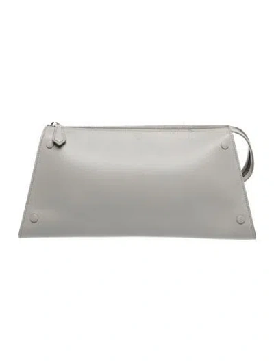 Pre-owned Bally Leather Clutch In Gray