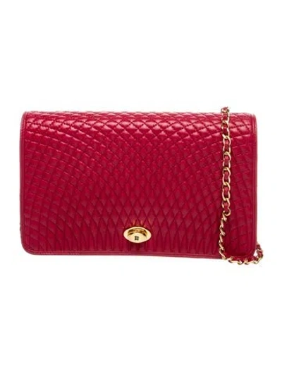 Pre-owned Bally Leather Clutch In Red
