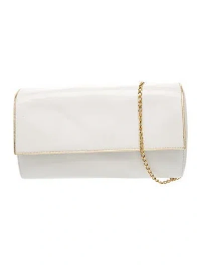 Pre-owned Bally Leather Clutch In White