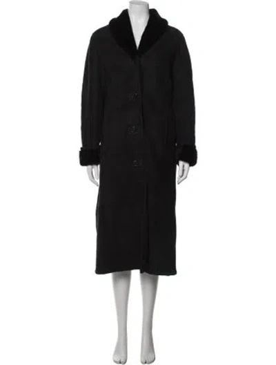 Pre-owned Bally Leather Coat In Blue