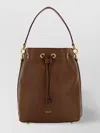 Bally Logo Printed Drawstring Bucket Bag