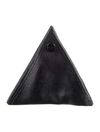 Pre-owned Bally Leather Coin Pouch In Black