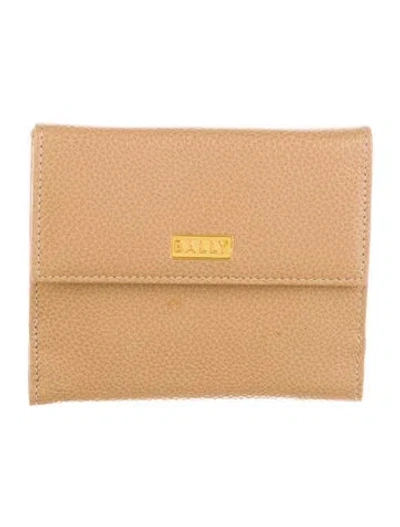 Pre-owned Bally Leather Coin Pouch In Neutral