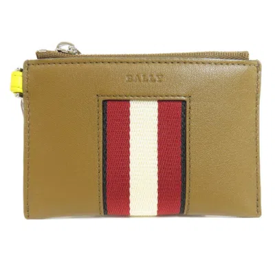Pre-owned Bally Leather Coin Purse/coin Case () In Brown