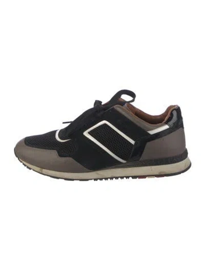 Pre-owned Bally Leather Colorblock Pattern Athletic Sneakers In Multi