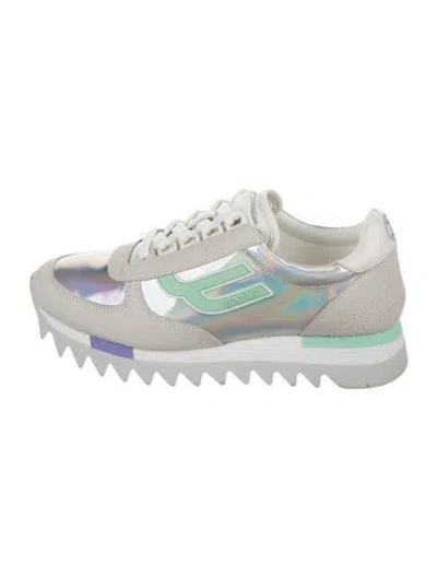 Pre-owned Bally Leather Colorblock Pattern Athletic Sneakers In Multi