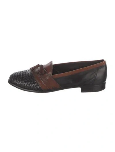 Pre-owned Bally Leather Colorblock Pattern Dress Loafers In Brown