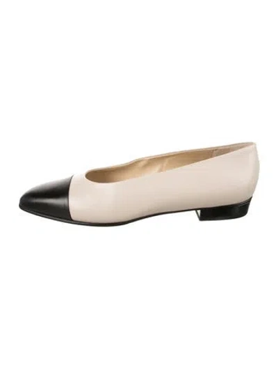 Pre-owned Bally Leather Colorblock Pattern Flats In Neutrals