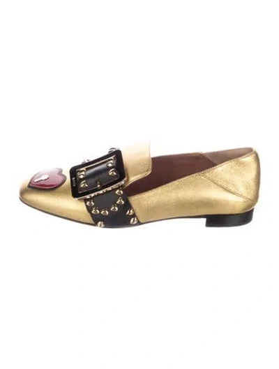 Pre-owned Bally Leather Colorblock Pattern Loafers