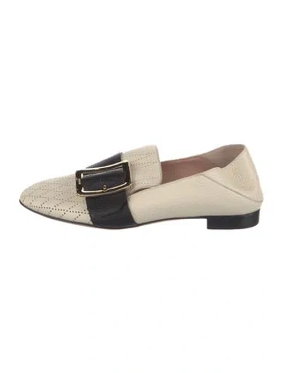 Pre-owned Bally Leather Colorblock Pattern Loafers In Neutral