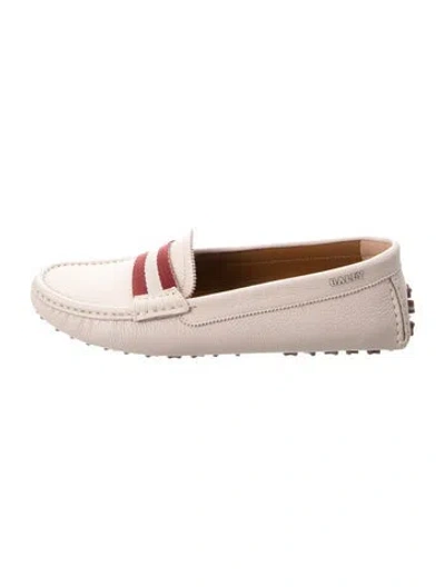 Pre-owned Bally Leather Colorblock Pattern Loafers In Neutral