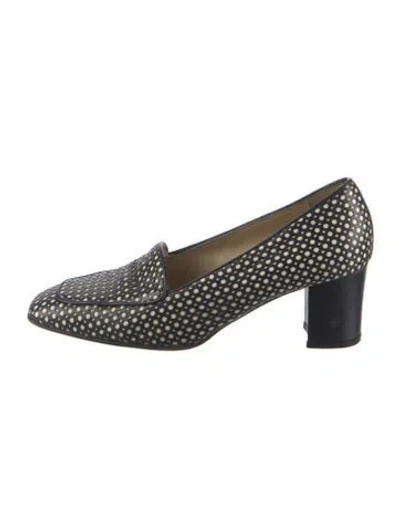 Pre-owned Bally Leather Colorblock Pattern Pumps In Blue