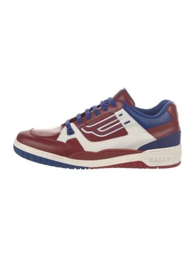 Pre-owned Bally Leather Colorblock Pattern Sneakers In Multi