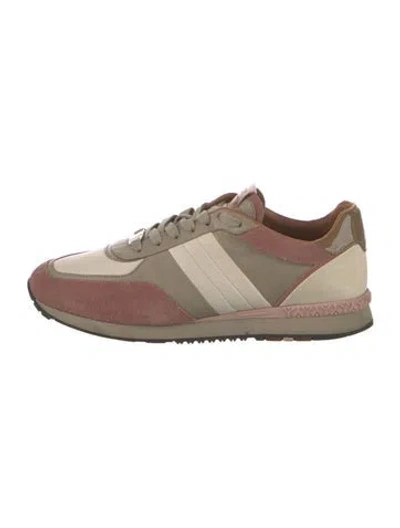 Pre-owned Bally Leather Colorblock Pattern Sneakers In Neutral