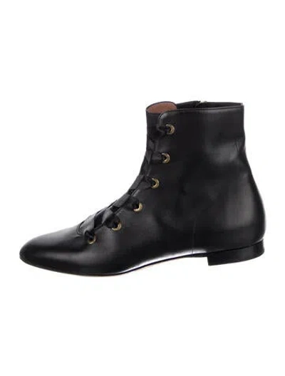 Pre-owned Bally Leather Combat Boots In Black
